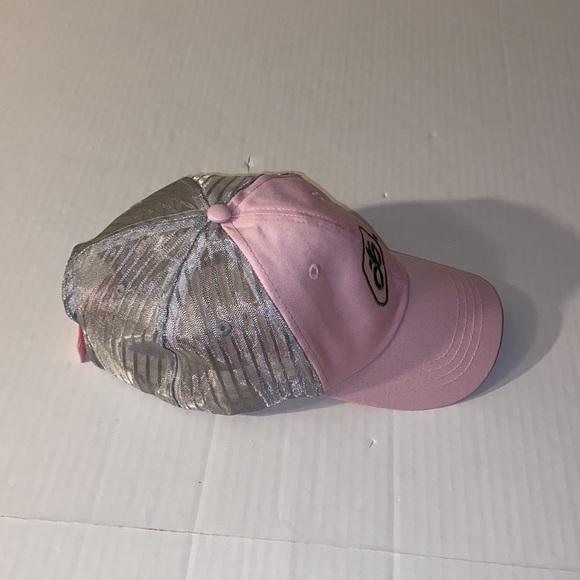 DuPont Pioneer Seeds Velcro Back Pink And Silver Trucker Cap Hat - Picture 2 of 6